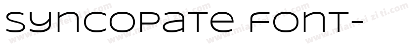 Syncopate font字体转换